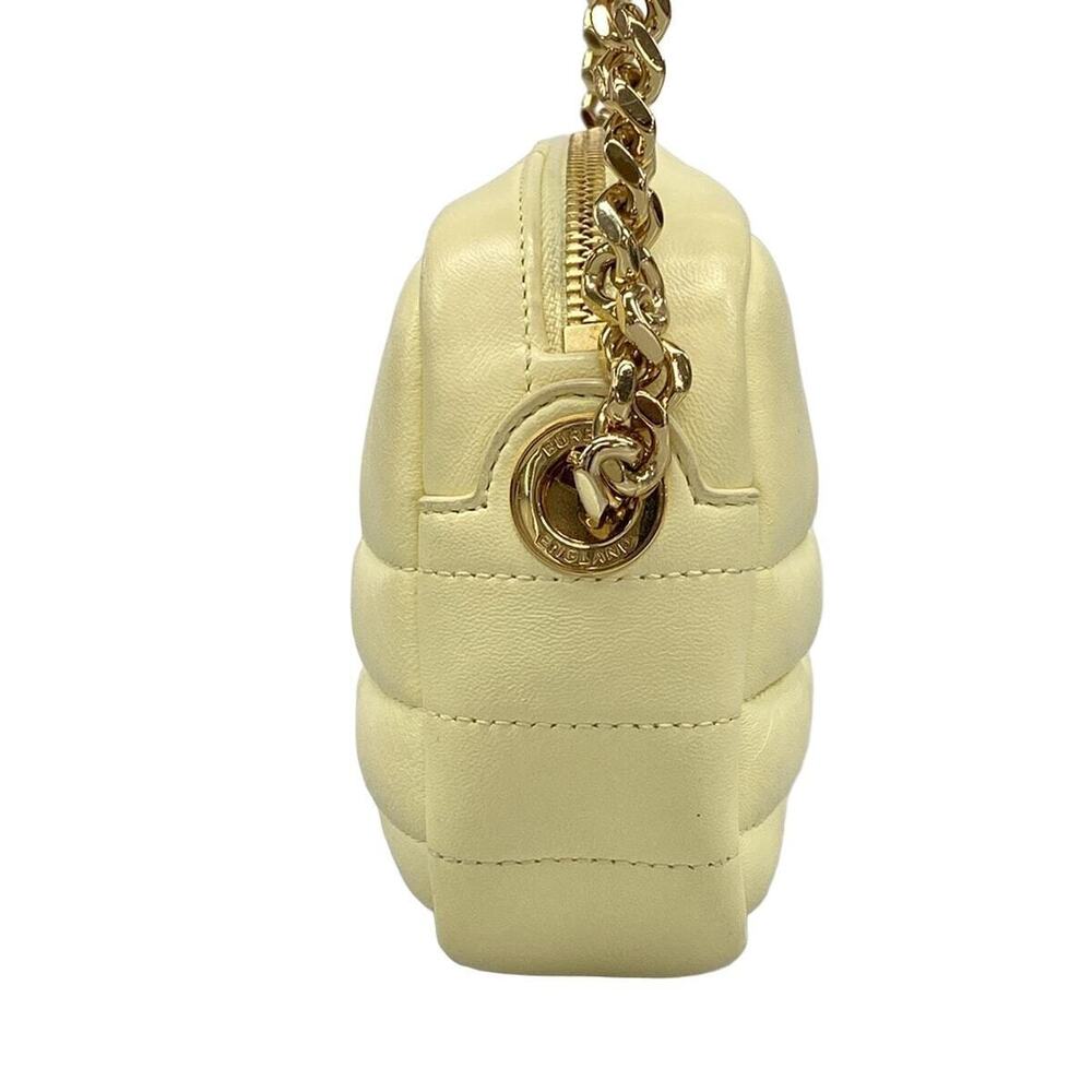 BURBERRY Laura Shoulder Bag Chain Ivory White Leather - Picture 2 of 7